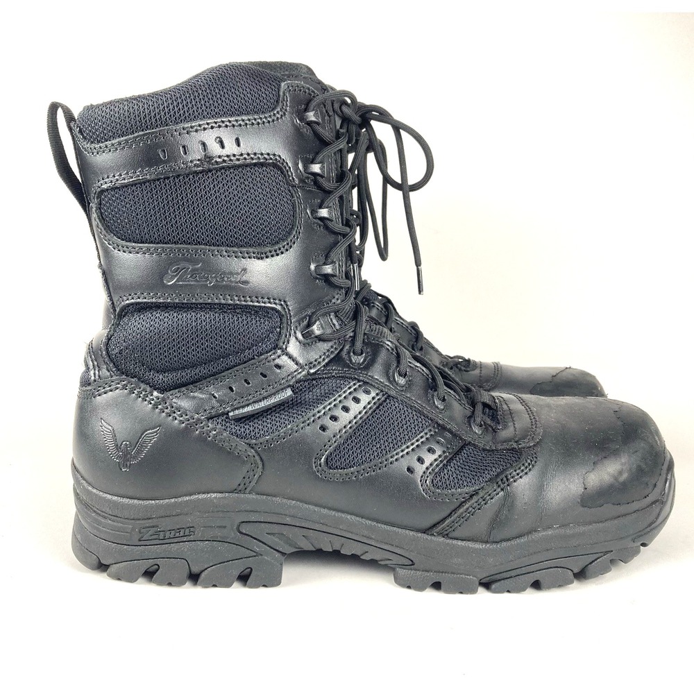 Thorogood The Deuce Series Black Leather Steel Toe Tactical‎ Boots Mens 9.5 XW